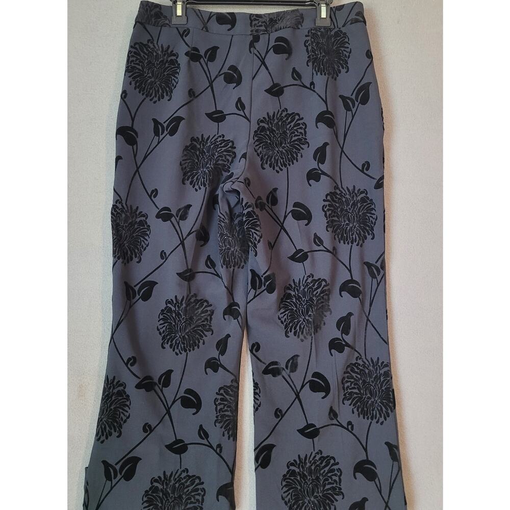NWT Willi Smith Wide Leg Pants Floral Marled 12 - Picture 2 of 9